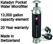 Katadyn Pocket Water Microfilter - Made in Switzerland