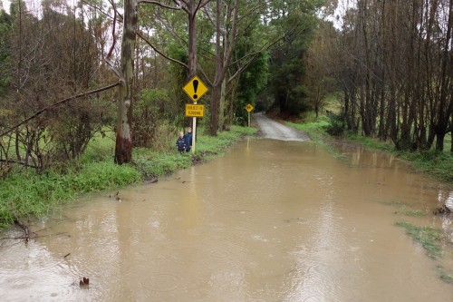 Tail end of flood, imagine the whole road as a raging river