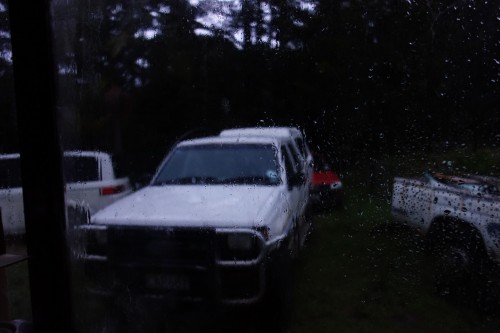 Neighbors packed cars into our place to avoid flooding